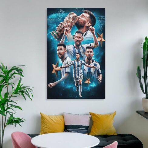 Messi poster unFramed 12x18 inch posters for room aesthetic Wall Art Decor Print for Fans And Family in Saudi Arabia