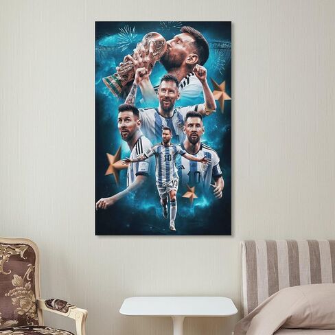 Messi poster unFramed 12x18 inch posters for room aesthetic Wall Art Decor Print for Fans And Family in Saudi Arabia