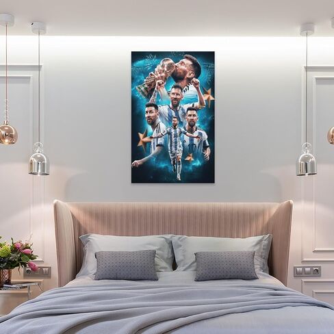 Messi poster unFramed 12x18 inch posters for room aesthetic Wall Art Decor Print for Fans And Family in Saudi Arabia