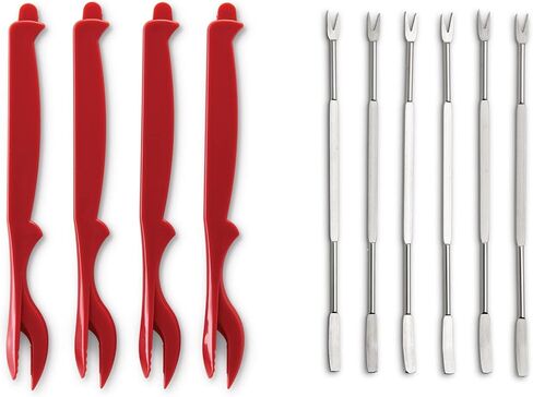 أعواد المأكولات البحرية من ماين مان، ستانلس ستيل، مجموعة من 6 قطع in Kuwait