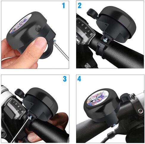 MZELQ Bicycle Bell Cute Clear Sound Adjustable Size Aluminum Bike Accessories Bell Ring for Girls Women Kids Adults in Saudi Arabia