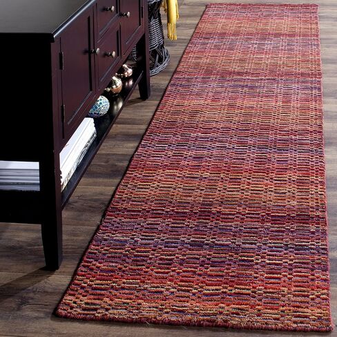 سجادة SAFAVIEH Himalaya Collection Runner - 2'3" x 6'، أحمر ومتعدد، صوف مصنوع يدويًا، مثالي للمناطق ذات حركة المرور العالية في غرفة المعيشة وغرفة النوم (HIM703A) in Saudi Arabia