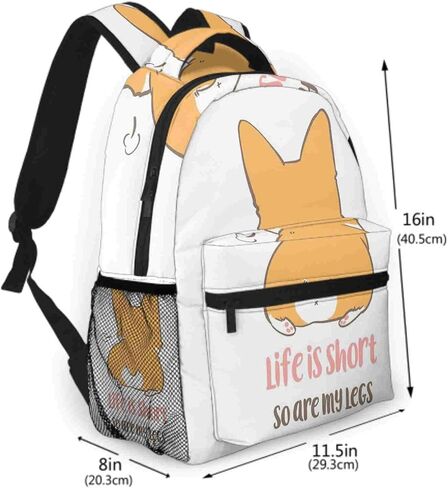 Imiss Welsh Corgi Backpack for Girls Boys with Multi-Pockets | School Bookbag Daypack Travel Bag in Saudi Arabia