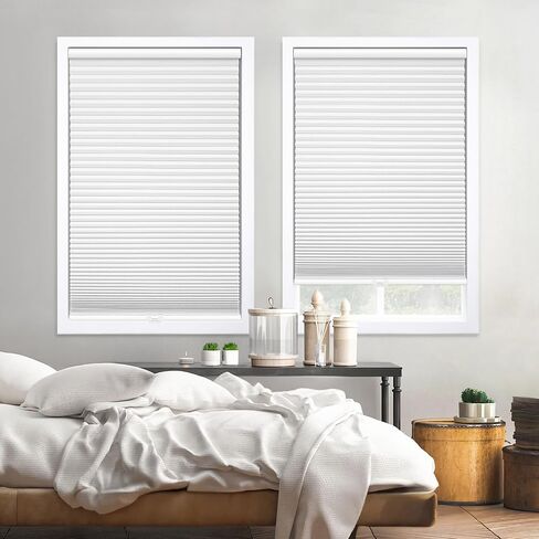 DEZ FURNISHINGS غطاء خلوي معتم مقاس 1.5 بوصة، موفر للطاقة، 24 بوصة عرض × 64 بوصة ارتفاع، أبيض in Saudi Arabia