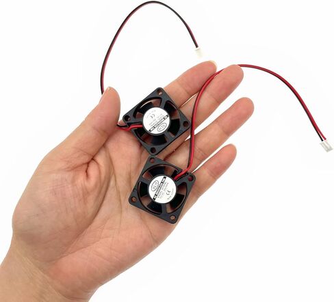 JZK 2PCS 30x30x10mm 2pin DC 12V Mini Silent Cooling Fan with Wires 3010 Small Quiet Cooling Fan 30mm 3cm Miniature brushless DC Fan 12V, 3D Printer Fan with Cable, heatsink Fan in Kuwait