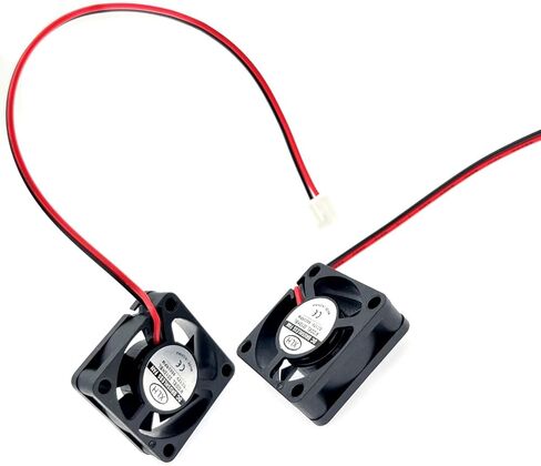 JZK 2PCS 30x30x10mm 2pin DC 12V Mini Silent Cooling Fan with Wires 3010 Small Quiet Cooling Fan 30mm 3cm Miniature brushless DC Fan 12V, 3D Printer Fan with Cable, heatsink Fan in Kuwait