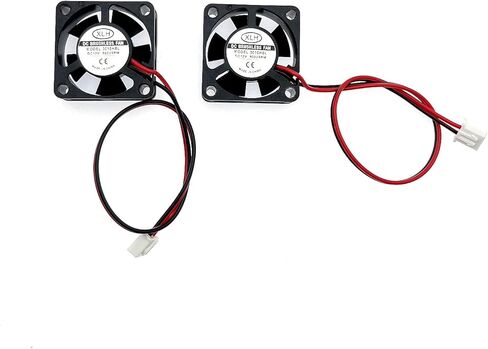 JZK 2PCS 30x30x10mm 2pin DC 12V Mini Silent Cooling Fan with Wires 3010 Small Quiet Cooling Fan 30mm 3cm Miniature brushless DC Fan 12V, 3D Printer Fan with Cable, heatsink Fan in Kuwait