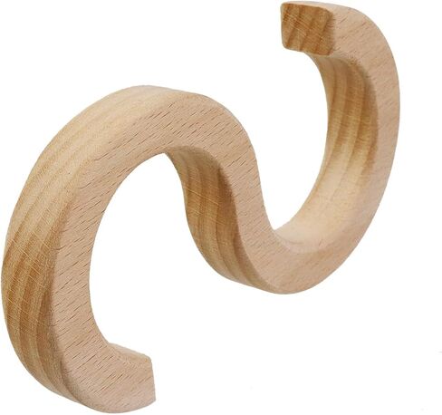 Crapyt 2 قطعة خطافات خزانة شديدة التحمل S خطافات أدوات خطافات خشبية لتعليق الحقائب والمناشف والملابس والنباتات ولون الخشب 5.87 بوصة × 3.15 بوصة in Kuwait