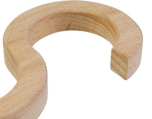 Crapyt 2 قطعة خطافات خزانة شديدة التحمل S خطافات أدوات خطافات خشبية لتعليق الحقائب والمناشف والملابس والنباتات ولون الخشب 5.87 بوصة × 3.15 بوصة in Kuwait