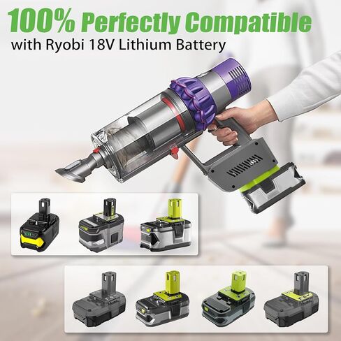 محول V10 لـ Ryobi إلى Dyson V10، محول بطارية لبطارية Ryobi 18V Li-ion تحويل للعمل من أجل DYS-on V10 Animal Fluffy SV12 المكنسة الكهربائية (ليس لـ V10 Slim) in Kuwait