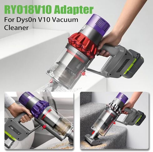 محول V10 لـ Ryobi إلى Dyson V10، محول بطارية لبطارية Ryobi 18V Li-ion تحويل للعمل من أجل DYS-on V10 Animal Fluffy SV12 المكنسة الكهربائية (ليس لـ V10 Slim) in Kuwait