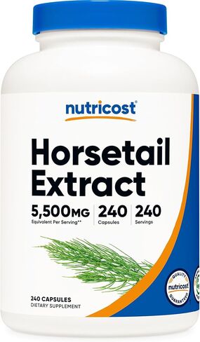 Nutricost Horsetail Extract Capsules (5,500 MG Equivalent Per Serving, 240 Servings) - Non GMO, Vegan in Saudi Arabia
