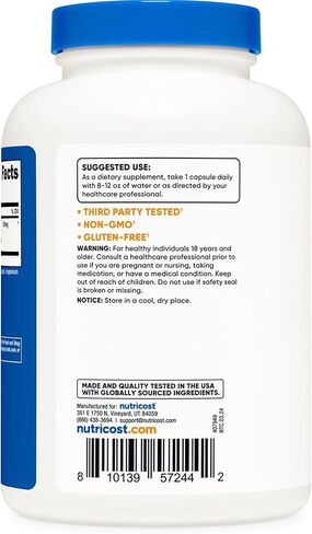 Nutricost Horsetail Extract Capsules (5,500 MG Equivalent Per Serving, 240 Servings) - Non GMO, Vegan in Saudi Arabia