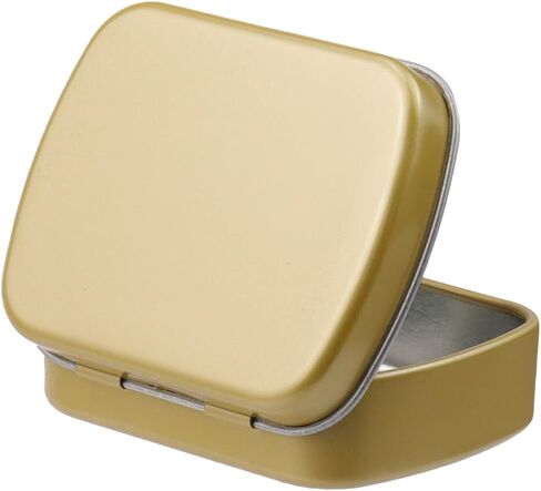 4pcs Mini Tin Can Metal Tin Box Containers 2.36"×1.85"×0.63" Rectangle Storage Box for Candy Jewelry Bead Pen Nib, with Hinged Lid (Dark Gold) in Saudi Arabia