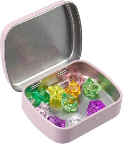 4pcs Mini Tin Can Metal Tin Box Containers 2.36"×1.85"×0.63" Rectangle Storage Box for Candy Jewelry Bead Pen Nib, with Hinged Lid (Dark Gold) in Saudi Arabia