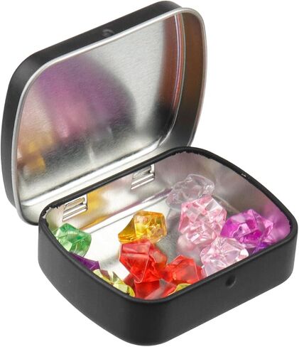 4pcs Mini Tin Can Metal Tin Box Containers 2.36"×1.85"×0.63" Rectangle Storage Box for Candy Jewelry Bead Pen Nib, with Hinged Lid (Dark Gold) in Saudi Arabia