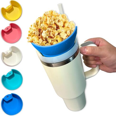 Snack Bowl For Stanley 40 oz Tumbler with Handle, Tumbler Snack Tray Compatible with Stanley Cup 40 oz with Handle, Reusable Snack Ring for Stanley Cup Accessories，BPA Free Soft Silicone (pink) in Saudi Arabia