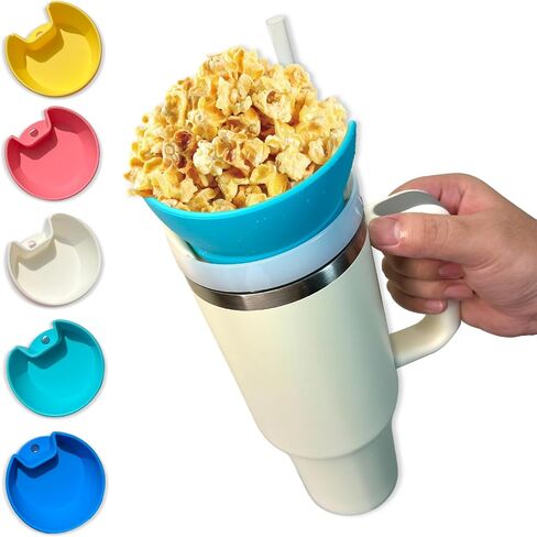 Snack Bowl For Stanley 40 oz Tumbler with Handle, Tumbler Snack Tray Compatible with Stanley Cup 40 oz with Handle, Reusable Snack Ring for Stanley Cup Accessories，BPA Free Soft Silicone (pink) in Saudi Arabia