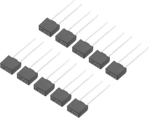 uxcell 30 قطعة DIP شنت مصغرة مربعة بطيئة ضربة مايكرو فيوز للأجزاء الإلكترونية PCB LCD إصلاح، T2A 2A 250V، أسود in Saudi Arabia