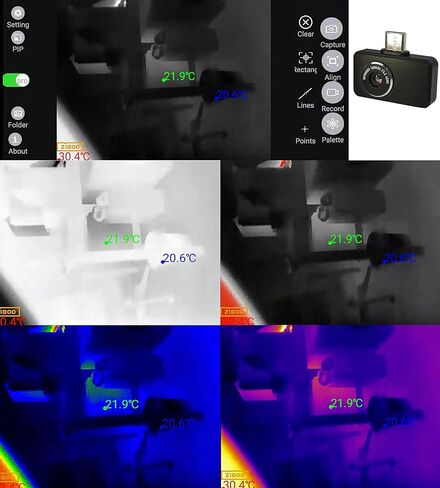 ZIBOO الهاتف المحمول الحراري بالأشعة تحت الحمراء التصوير الحراري درجة احترافية للهواتف الذكية أكثر وضوحًا وأكثر استقرارًا in Kuwait