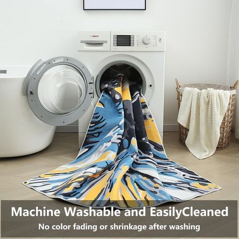 سجادة FINOREN ناعمة ومقاومة للبقع، سجادة منطقة منخفضة الزغب مقاس 5 × 7 أقدام لغرفة النوم، وغرفة المعيشة، والشقة. ظهر غير قابل للانزلاق قابل للغسل. أصفر-أبيض. in Kuwait