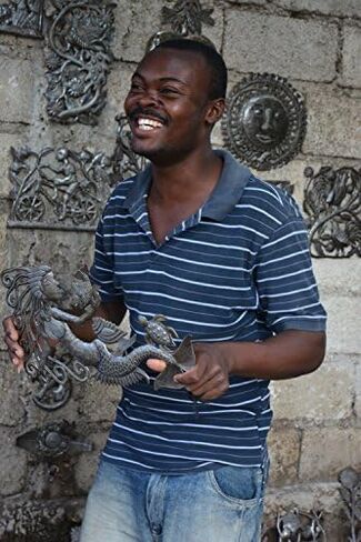 ديكور حائط بحري، حورية البحر تتحدث مع الأسماك، لوحات الحياة الختمية المزخرفة، للاستخدام الداخلي والخارجي، مصنوعة يدويًا 17 × 10 بوصة in Kuwait