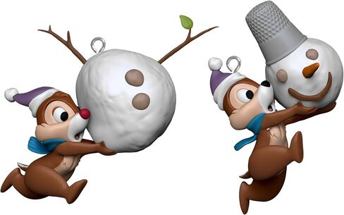 Hallmark Keepsake Christmas Ornaments 2024, Disney Chip and Dale Up to Snow Good, Set of 2, Gifts for Disney Fans in Saudi Arabia