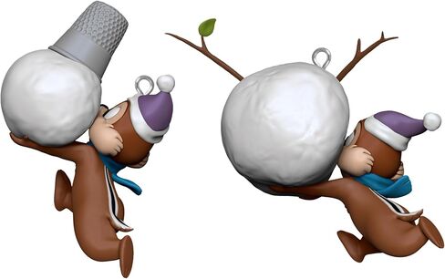 Hallmark Keepsake Christmas Ornaments 2024, Disney Chip and Dale Up to Snow Good, Set of 2, Gifts for Disney Fans in Saudi Arabia