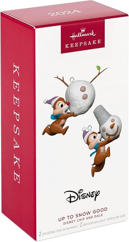 Hallmark Keepsake Christmas Ornaments 2024, Disney Chip and Dale Up to Snow Good, Set of 2, Gifts for Disney Fans in Saudi Arabia
