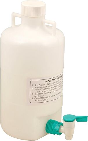 EISCO 10 Liter Polypropylene Aspirator Bottle with Leak Proof Spigot in Saudi Arabia