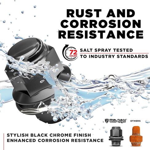 White Knight M12x1.5 Thread OEM Lug Nuts - 4 Chrome Toyota Lug Nuts with Washer - Med Mag Lug Nut Seating - Carbon Steel for Durable Construction & Easy Installation - 5307-4 in Saudi Arabia