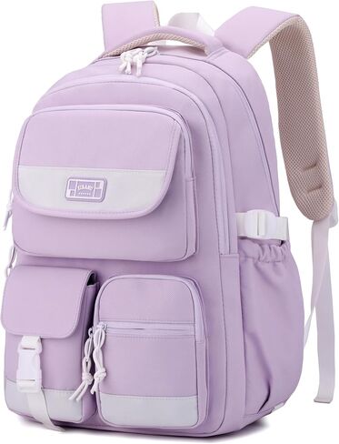 MITOWERMI Girls Backpack Kids Backpack for Boys Multi-Pocket Elementary Middle School Students Bookbags for Boys Teens Casual Daypack Purple in Saudi Arabia
