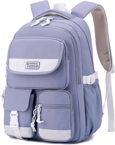 MITOWERMI Girls Backpack Kids Backpack for Boys Multi-Pocket Elementary Middle School Students Bookbags for Boys Teens Casual Daypack Purple in Saudi Arabia