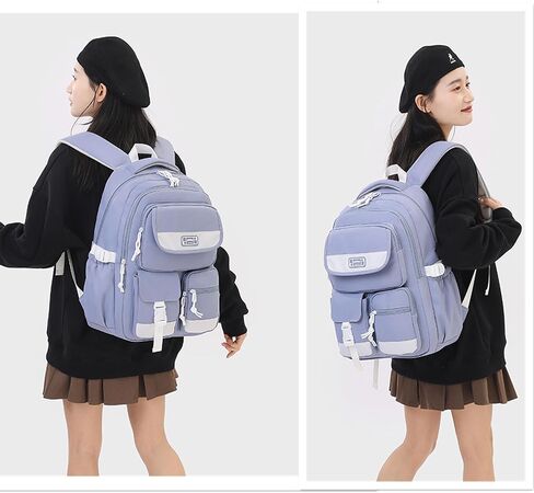 MITOWERMI Girls Backpack Kids Backpack for Boys Multi-Pocket Elementary Middle School Students Bookbags for Boys Teens Casual Daypack Purple in Saudi Arabia