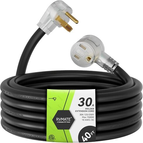 سلك تمديد لحام RVMATE 250 فولت 40 قدم، 8 AWG NEMA 6-50 STW سلك لحام عالي التحمل مع مؤشر LED in Saudi Arabia