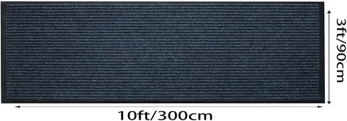 SRDDQLC Commercial Grade Runner Rug Brush Step Entrance Mat 3' x 16.4' Dual Ribbed Doormat with Waterproof Rubber Backing Home Office Hotel Corridor Indoor Outdoor Runner Rug Grey in Saudi Arabia
