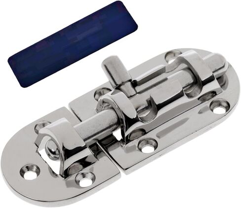 60/90/110mm Marine Boat Door Window Lock Latch ，Stainless Steel 316 Slide Barrel Bolt Clasp Sliding Hasp Locks Push Pull Toggle Buckle W/Friction pad (2PCS, 110mm) in Saudi Arabia