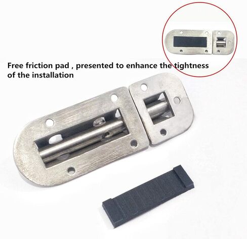 60/90/110mm Marine Boat Door Window Lock Latch ，Stainless Steel 316 Slide Barrel Bolt Clasp Sliding Hasp Locks Push Pull Toggle Buckle W/Friction pad (2PCS, 110mm) in Saudi Arabia
