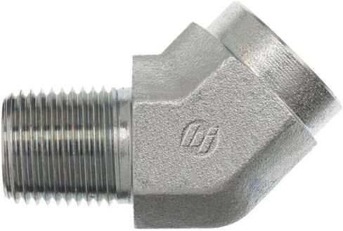 Brennan Industries 5503-02-02-B Brass 45 Degree Street Elbow Tube Fitting, 1/8"-27 NPTF x 1/8"-27 NPTF Thread, 1/8" Male NPTF x 1/8" Female NPTF in Saudi Arabia