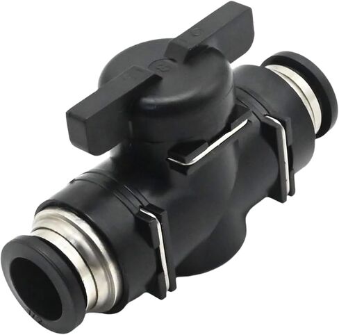 1PC 1/2 inch Pneumatic Ball Valve, Air Flow Control Valve Fittings, Quick Push Lock Valve for Compressors Pneumatic Tools (1/2'' OD Black) in Saudi Arabia