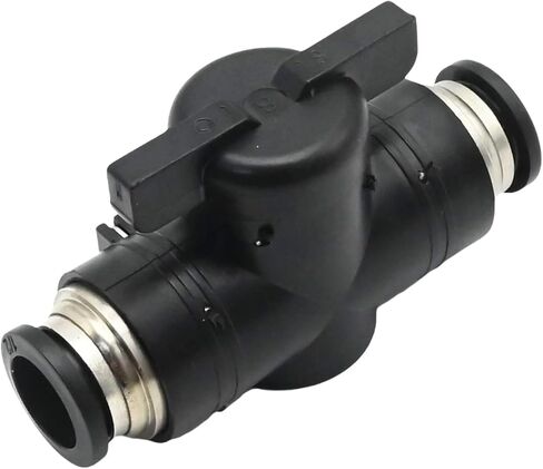 1PC 1/2 inch Pneumatic Ball Valve, Air Flow Control Valve Fittings, Quick Push Lock Valve for Compressors Pneumatic Tools (1/2'' OD Black) in Saudi Arabia