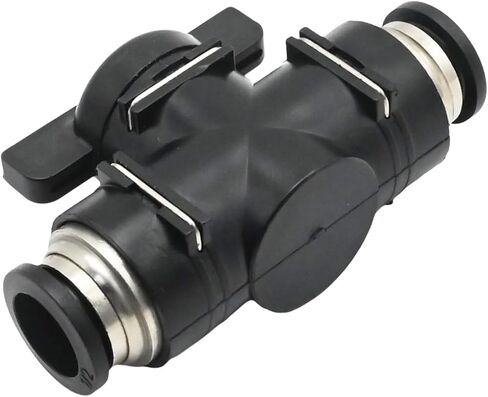 1PC 1/2 inch Pneumatic Ball Valve, Air Flow Control Valve Fittings, Quick Push Lock Valve for Compressors Pneumatic Tools (1/2'' OD Black) in Saudi Arabia