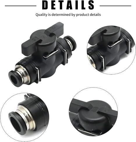 1PC 1/2 inch Pneumatic Ball Valve, Air Flow Control Valve Fittings, Quick Push Lock Valve for Compressors Pneumatic Tools (1/2'' OD Black) in Saudi Arabia