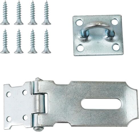 Door Lock Hasp Latch, 6 Inch Stainless Steel Safety Packlock Clasp Hasp Lock Latch，Gate Lock Hasp with Screws Brushed Finish，12pairs in Saudi Arabia