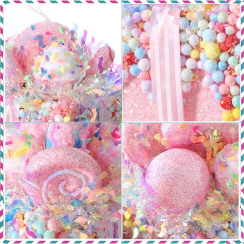 Christmas Tree Gift Box Hanging Ornaments 3pcs Pastel Macaron Sweet Foam Gift Box Hanging Christmas Tree Ornament for Indoor Outdoor Xmas Holiday Decor in Saudi Arabia