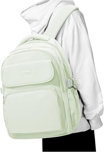 Backpack For College Students Women Men,Cute High School Bag,Lightweight Bookbag Casual Daypack Travel Backpack,Aesthetic School Backpack For Teens Boys Girls(Mint Green) in Saudi Arabia