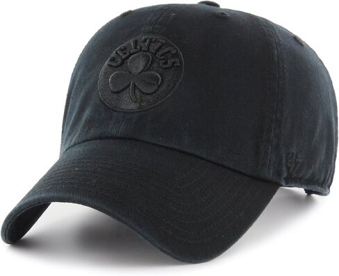 '47 Brand NBA Boston Celtics Clean Up Adjustable Cap - Black on Black, Black, One Size in Saudi Arabia