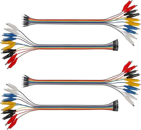 40PCS Alligator Clip to Male Jumper Wire Electrical Alligator Clip to Jump Wire Test Leads Jumper Wire Male to Alligator Clip Jumper Wire Female to Alligator Clip for Arduino in Saudi Arabia