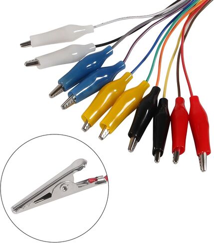 40PCS Alligator Clip to Male Jumper Wire Electrical Alligator Clip to Jump Wire Test Leads Jumper Wire Male to Alligator Clip Jumper Wire Female to Alligator Clip for Arduino in Saudi Arabia