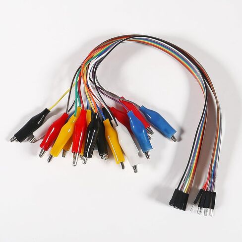 40PCS Alligator Clip to Male Jumper Wire Electrical Alligator Clip to Jump Wire Test Leads Jumper Wire Male to Alligator Clip Jumper Wire Female to Alligator Clip for Arduino in Saudi Arabia
